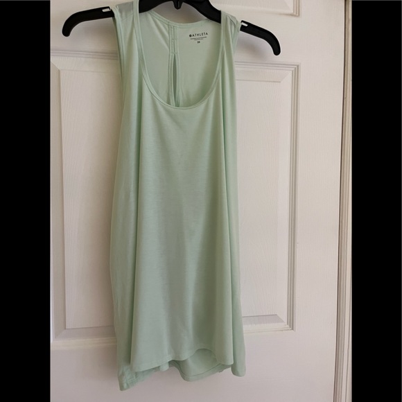 SOLD - On Another Platform - Athleta Essence Tie Back Tank Top Green 2X - Picture 1 of 5